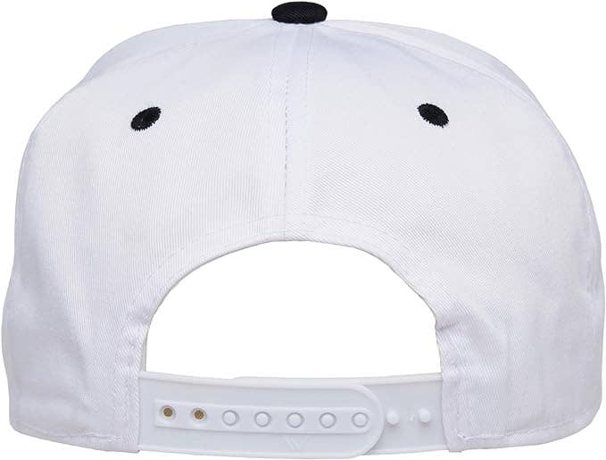 Men/Women's 2-Tone Blank Snapback Hat - Black/White