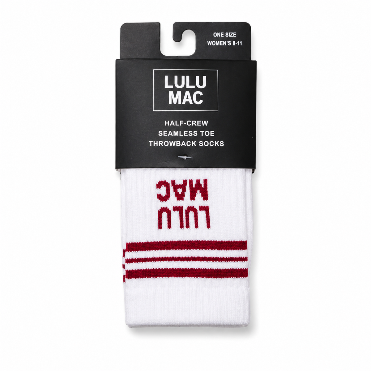 LM-SO-1001 Lulu Mac Socks Single Pair - CRIMSON