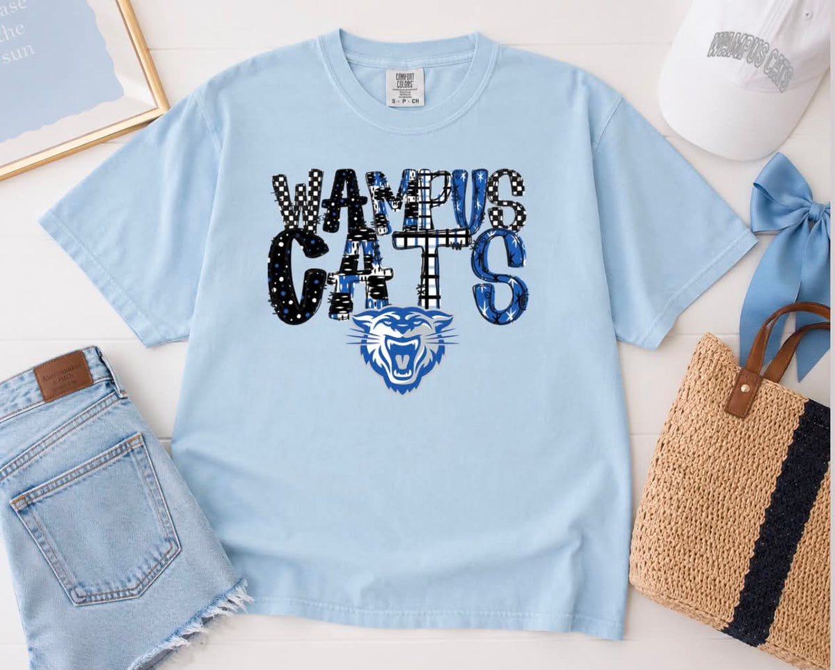 Wampus Cats Blue CC Tee