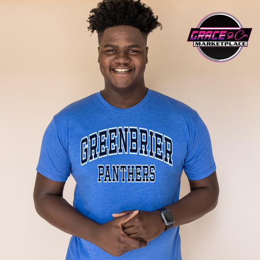 Greenbrier Panthers Athletic Outline Tee