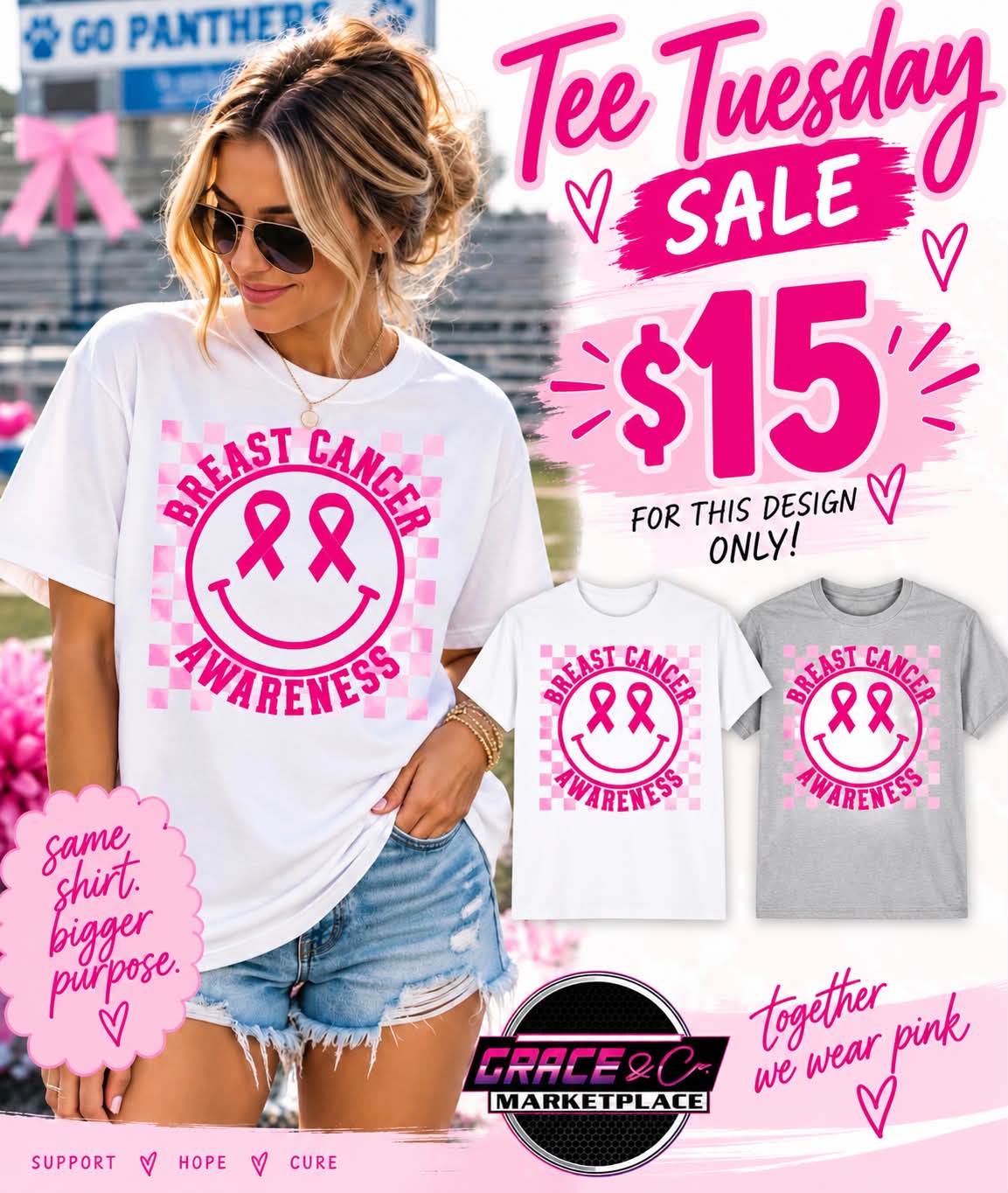Breast Cancer Awareness Smiley