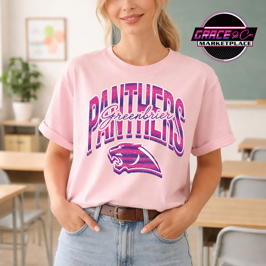 Panthers Pink Purple Tee