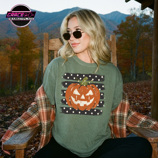 Pumpkin Stripes Tee