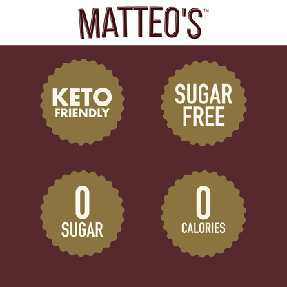 Matteo's Sugar Free Coffee Syrup, English Toffee, 0 Calories, 0 Sugar, Keto Friendly