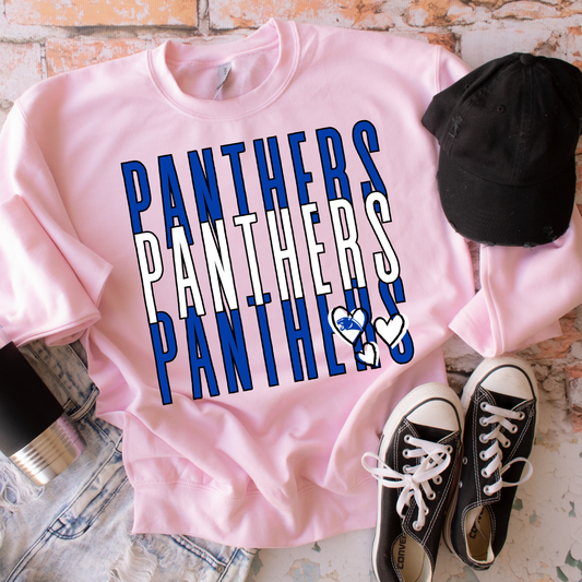 Panthers Stacked Valentine Tee/Sweatshirt