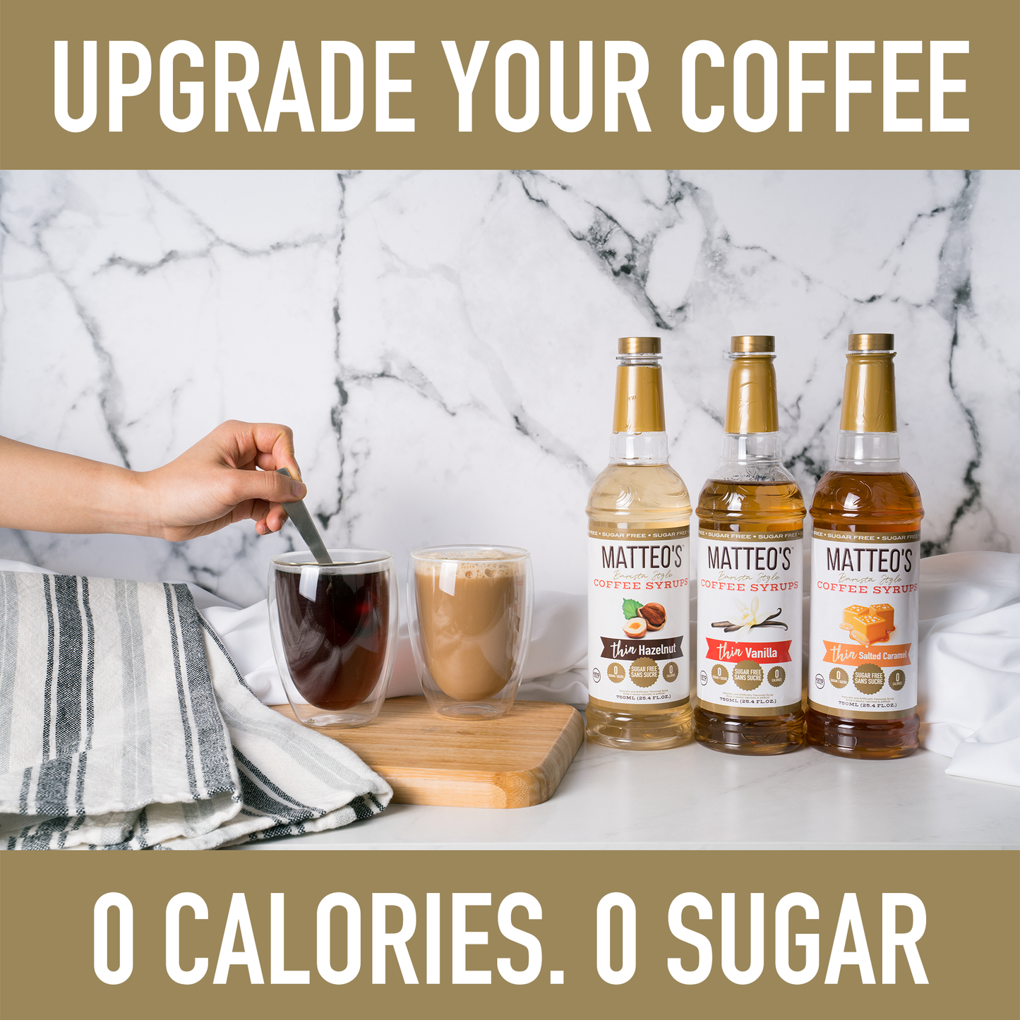 Matteo's Sugar Free Coffee Syrup, English Toffee, 0 Calories, 0 Sugar, Keto Friendly