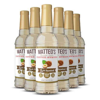 Matteo's Sugar Free Coffee Syrup, Hazelnut, 0 Calories, 0 Sugar, Keto Friendly