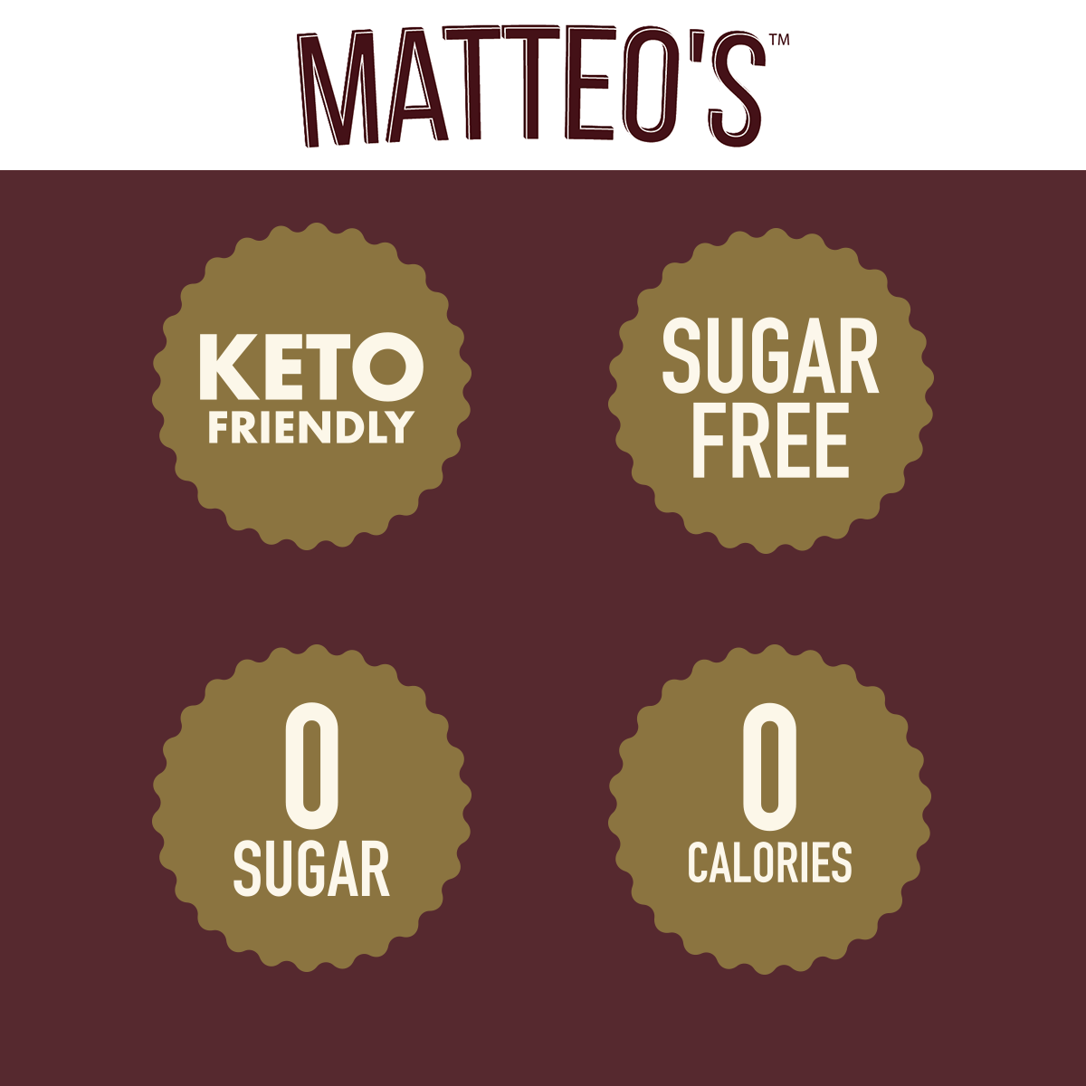 Matteo's Sugar Free Coffee Syrup, Hazelnut, 0 Calories, 0 Sugar, Keto Friendly