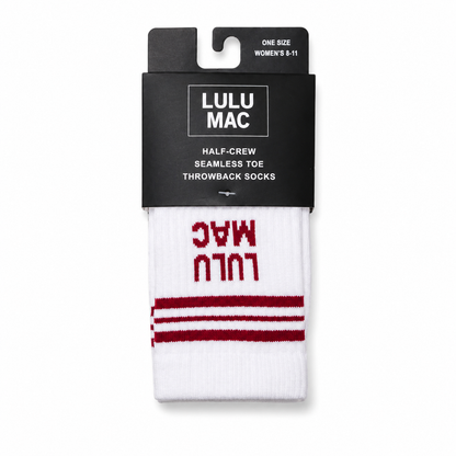 LM-SO-1001 Lulu Mac Socks Single Pair - CRIMSON
