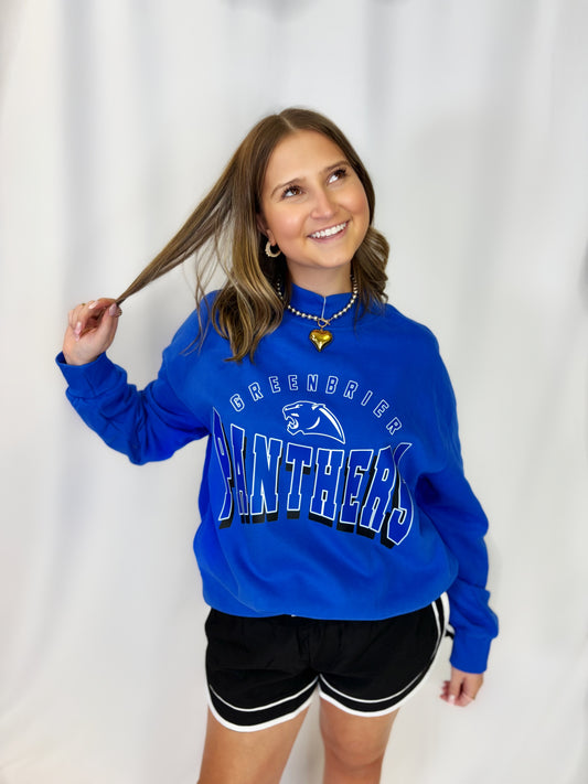 Blue Greenbrier Panther Mockneck Sweatshirt (Copy)
