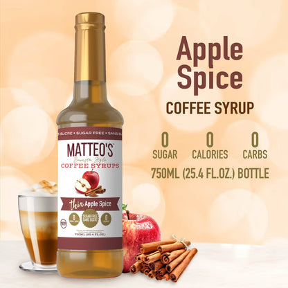 Sugar Free Coffee Syrup, Apple Spice
