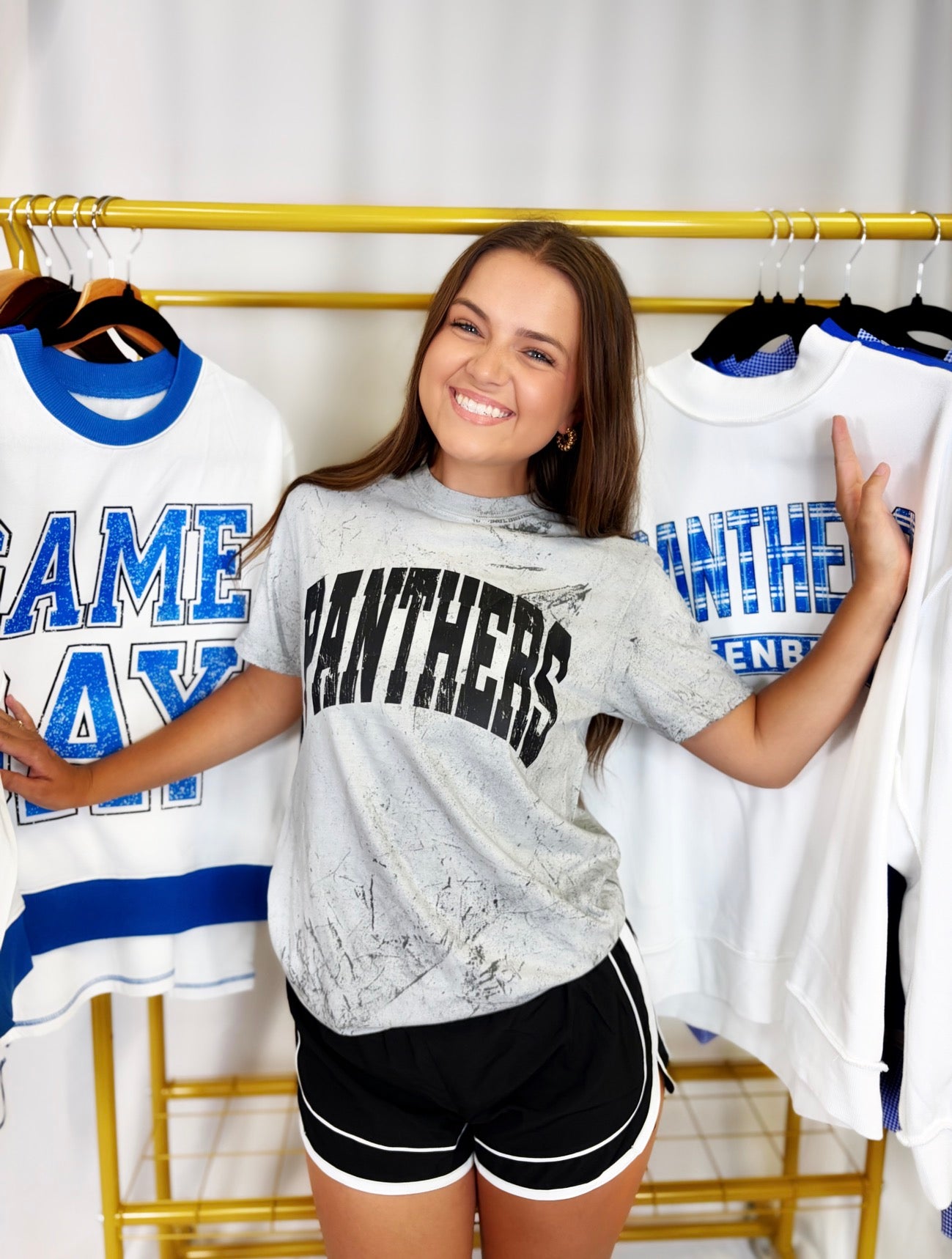 Panthers Black Text Tee