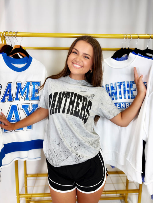 Panthers Black Text Tee