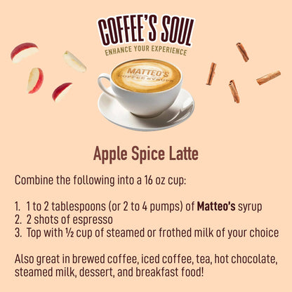 Sugar Free Coffee Syrup, Apple Spice