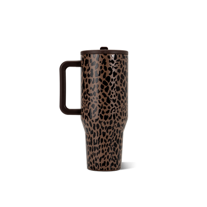 Brown Leopard HydroJug 32 oz Traveler Tumbler